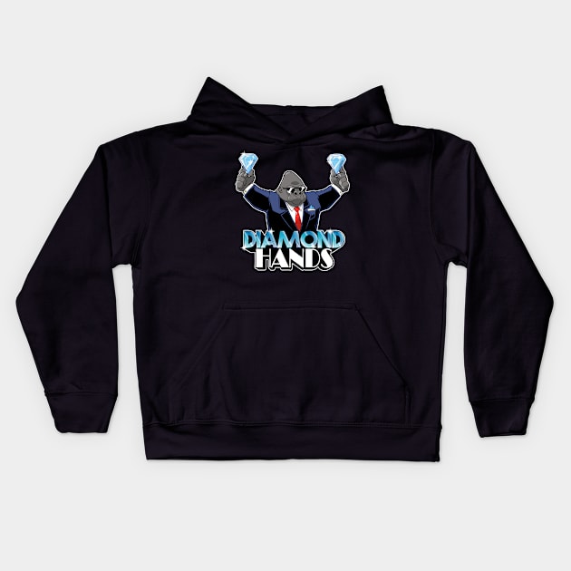 Diamond Hands Ape Kids Hoodie by Styleuniversal